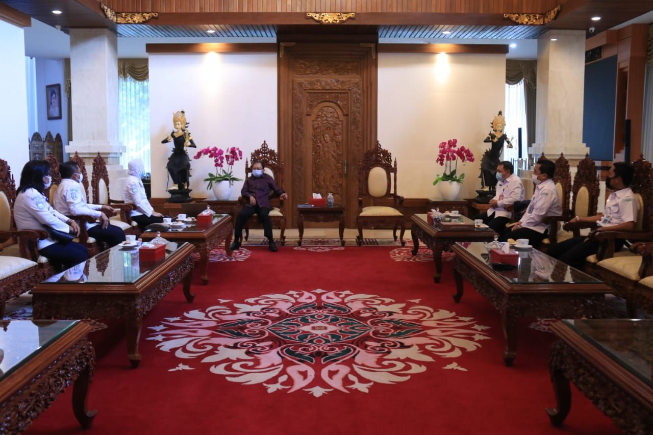 podiumnews.com-Temui Gubernur Koster, BMKG Ingatkan Curah Hujan Tinggi